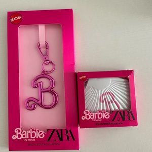 Zara Barbie The Movie Keychain + mirror bundle